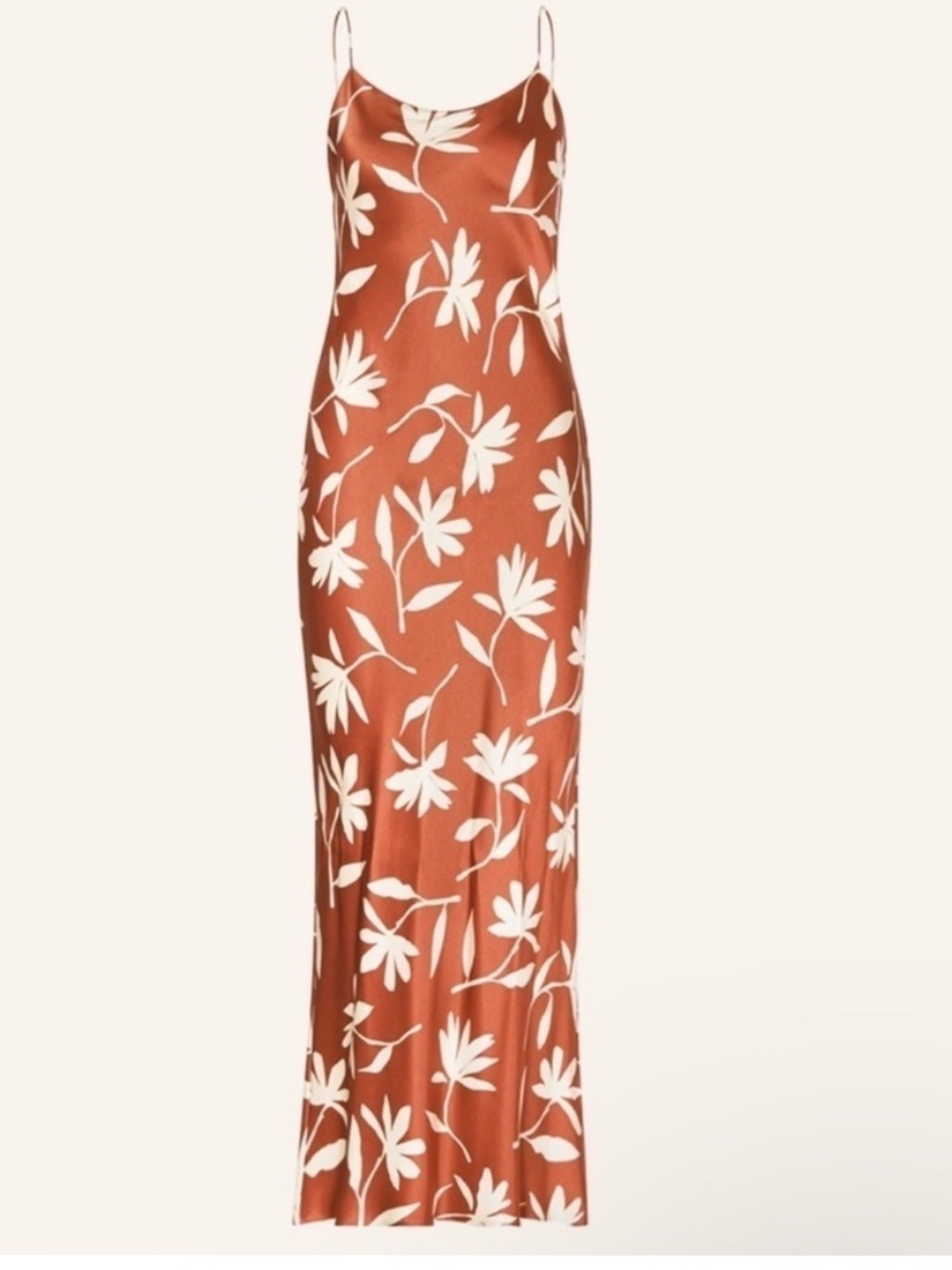 Anine Bing Silk CHLOE SLIP DRESS IN TERRACOTTA